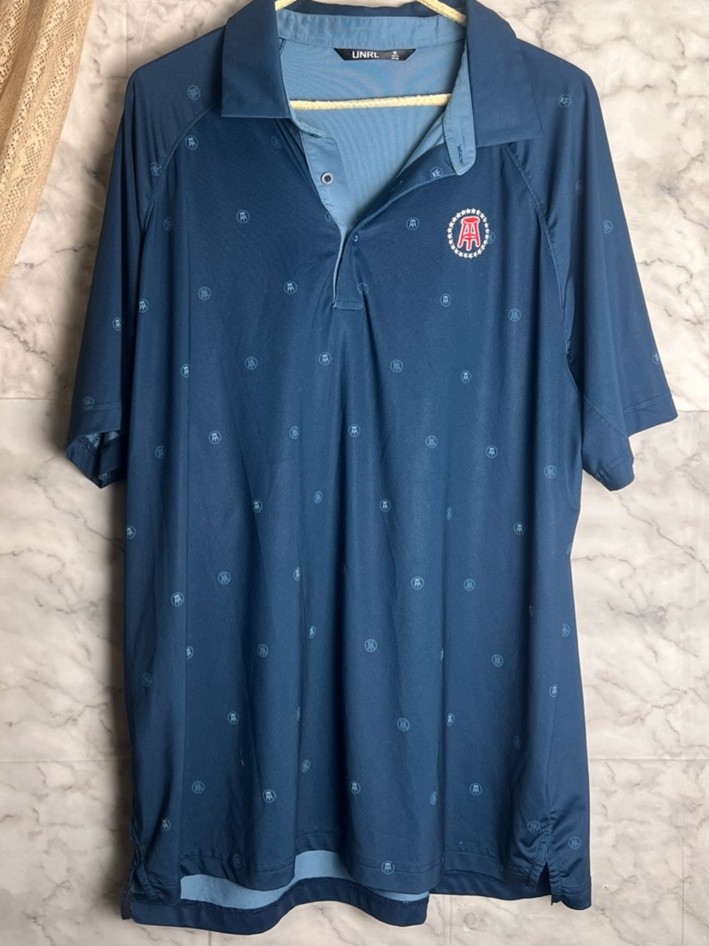 UNRL Barstool Sports Polo Shirt XL Blue Performance Stretch Golf Athletic